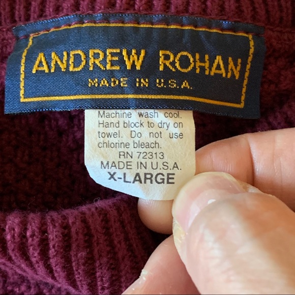 Vintage Andrew Rowan Crewneck Sweater Size XL - Picture 4 of 4